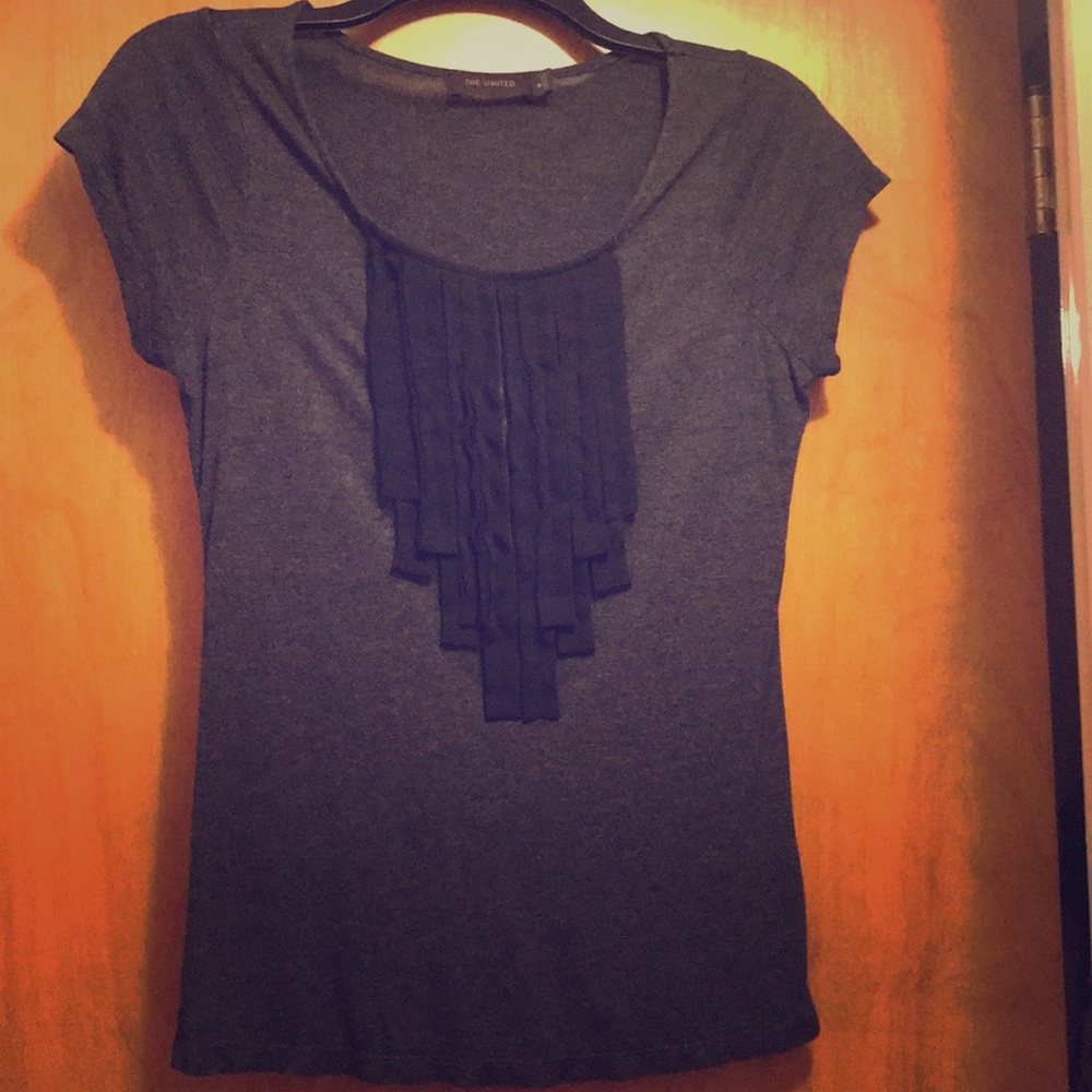 Grey Top with Black detailing